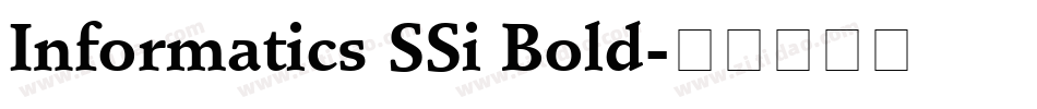 Informatics SSi Bold字体转换